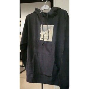 New Smith Men Black Sweater Hoodie Breaker Pullover Long Sleeve Medium D25 NWT